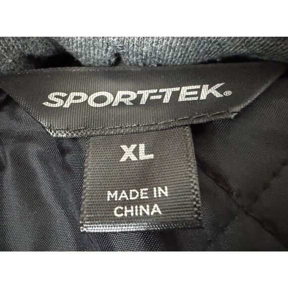 Sport-Tek Auto Show Port Pocket Men's Rancid Jacket Hooded Size XL Grey Black - Picture 5 of 9